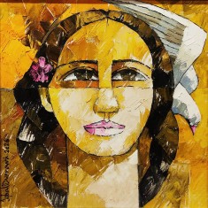 Iqbal Durrani, 18 x 18 Inch, Oil on Canvas, Figurative Painting, AC-IQD-318